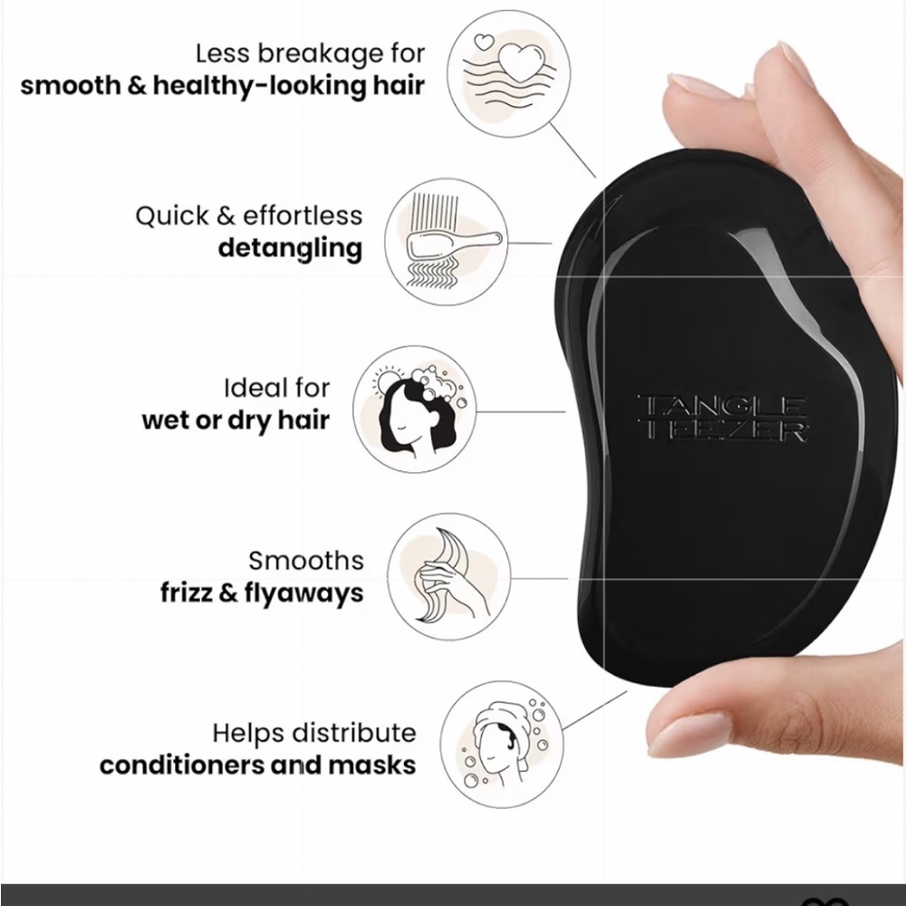 Black tangle teezer original Detangling Brush